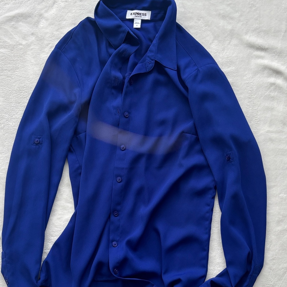 Express Women’s Deep Blue Dress Shirt